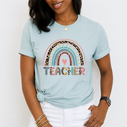 Teacher Rainbow Tee