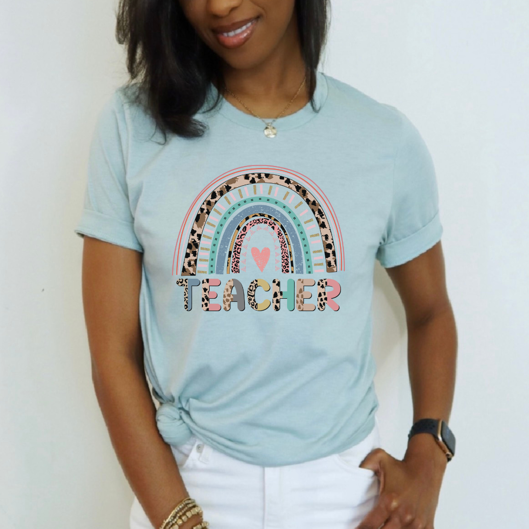 Teacher Rainbow Tee