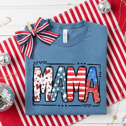 July 4th American Mama Tee